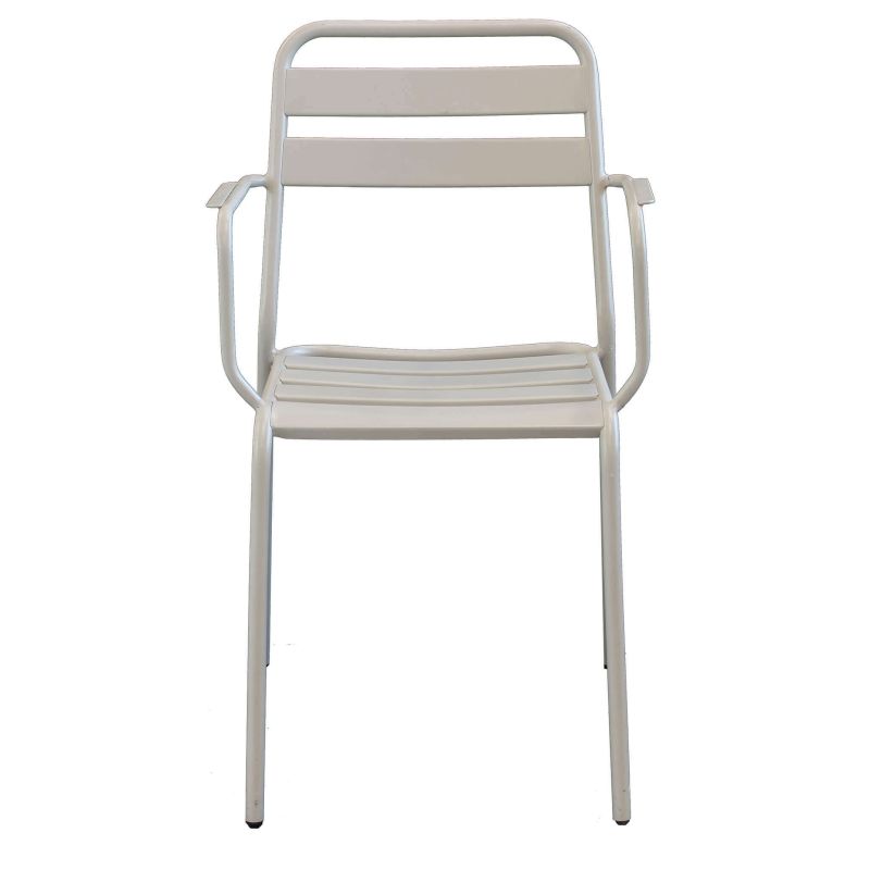 ROMANUS - set tavolo in metallo cm 70 x 70 x 72 h con 2 poltrone Romanus