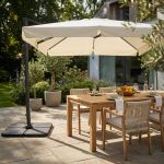 BACTRUS - ombrellone da giardino decentrato 3 x 3 m