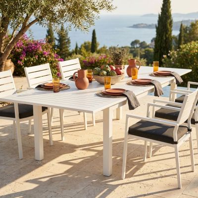 ARGENTUM - tavolo da giardino allungabile in alluminio da 220