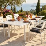 ARGENTUM - tavolo da giardino allungabile in alluminio da 220