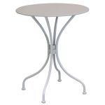 ROMANUS - set tavolo in metallo cm Ø 60 x 71h con 2 poltrone Romanus