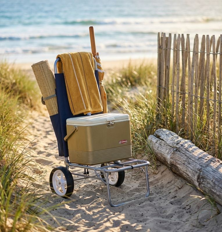 TERAMO - carrello da spiaggia e campeggio pieghevole