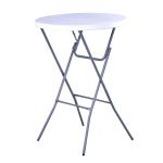 CATE - tavolo catering rotondo in acciaio e abs