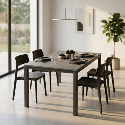 BRENDON - tavolo da pranzo moderno allungabile 140 x 80