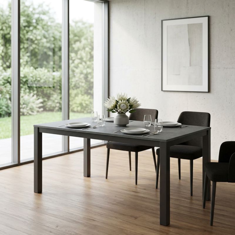 BRENDON - tavolo da pranzo moderno allungabile 160 x 90