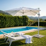 BACTRUS - ombrellone da giardino decentrato 3 x 3 m