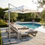 BACTRUS - ombrellone da giardino decentrato 3 x 3 m