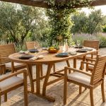 TURRIS - tavolo da giardino allungabile in legno massiccio di acacia