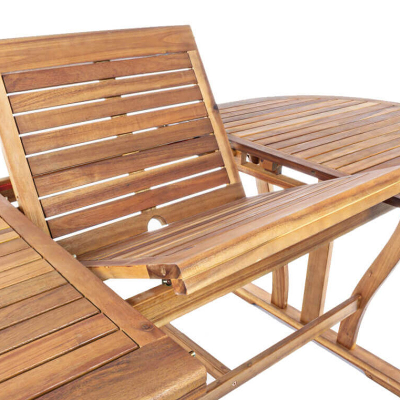 TURRIS - tavolo da giardino allungabile in legno massiccio di acacia