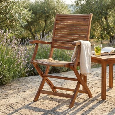 MULIER - poltrona da giardino pieghevole in legno massiccio di acacia