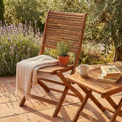 MULIER - sedia da giardino pieghevole in legno massiccio di acacia