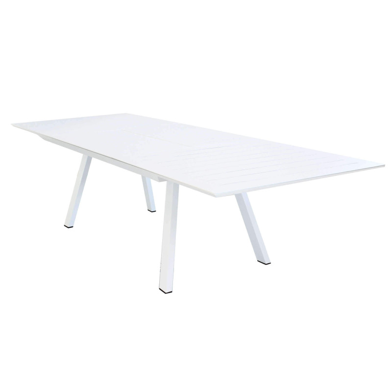 SPLENDOR - set tavolo in alluminio cm 200/300 x 110 x 75 h con 10 poltrone Splendor