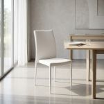 ALYSSIA - sedia moderna in ecopelle con struttura in acciaio