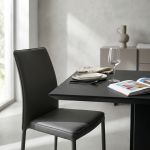 ALYSSIA - sedia moderna in ecopelle con struttura in acciaio