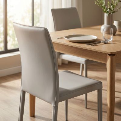 ALYSSIA - sedia moderna in ecopelle con struttura in acciaio