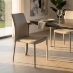 ALYSSIA - sedia moderna in ecopelle con struttura in acciaio