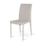 ALYSSIA - sedia moderna in ecopelle con struttura in acciaio