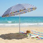 ombrellone da spiaggia in acciaio e tnt tondo 1 m