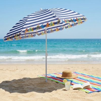 ombrellone da spiaggia in acciaio e tnt tondo 1 m