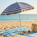 ombrellone da spiaggia in acciaio e tnt tondo 1 m