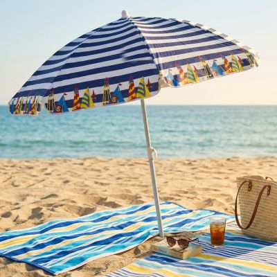 ombrellone da spiaggia in acciaio e tnt tondo 1 m