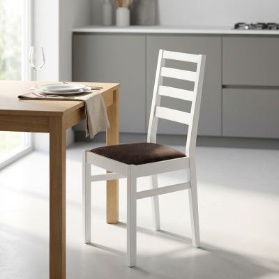 BEATRIX - sedia moderna in legno con seduta in stoffa