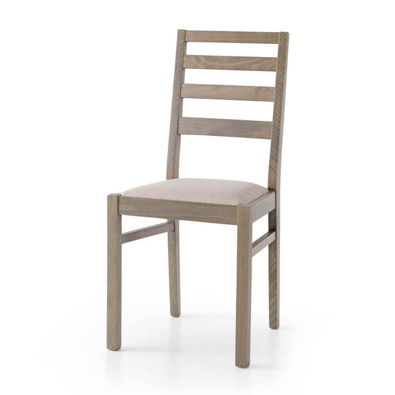 BEATRIX - sedia moderna in legno con seduta in stoffa