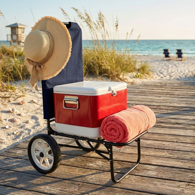 VARESE - carrello da spiaggia e campeggio pieghevole