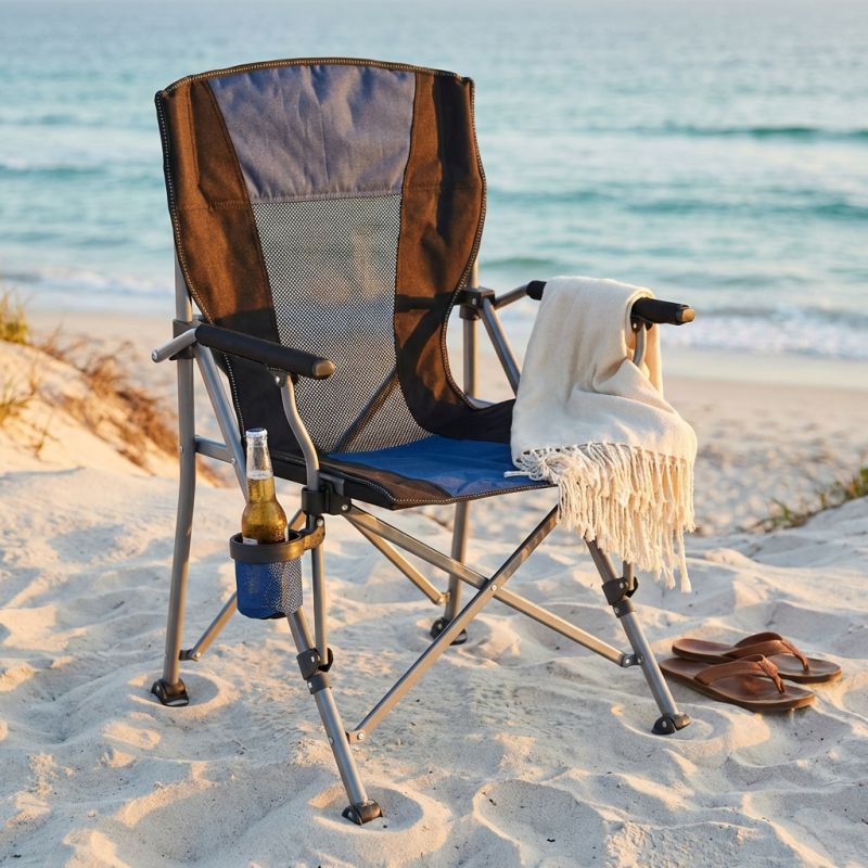 poltrona da spiaggia e campeggio pieghevole