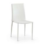 BEVERLEY - sedia moderna ecopelle struttura in acciaio