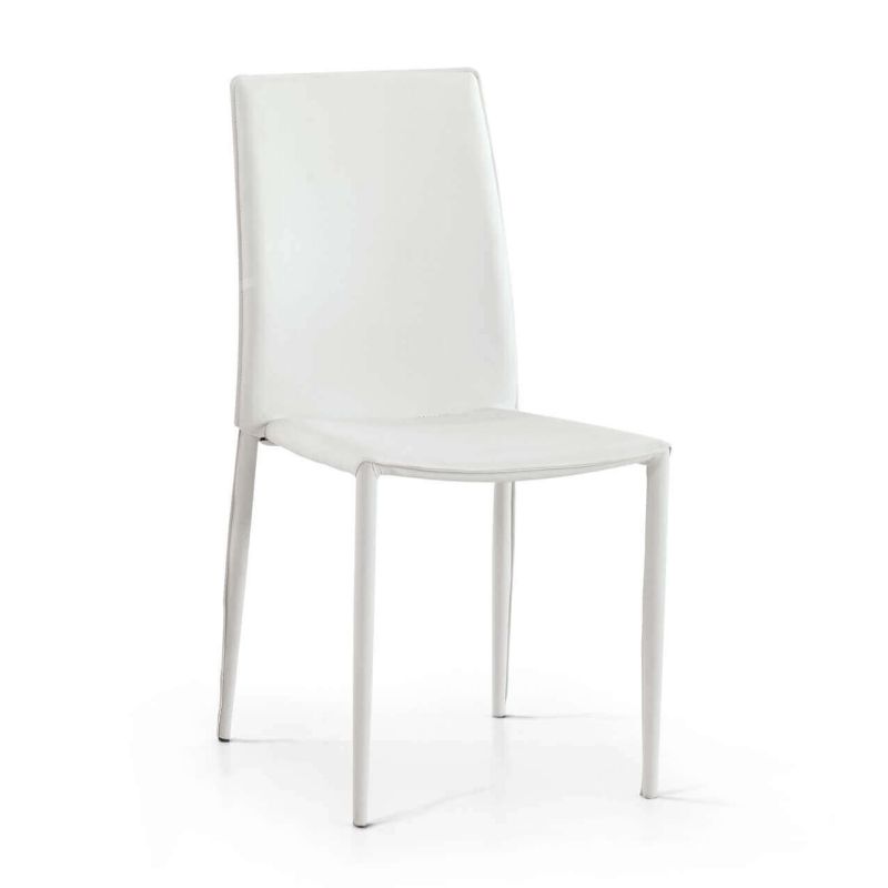 BEVERLEY - sedia moderna ecopelle struttura in acciaio