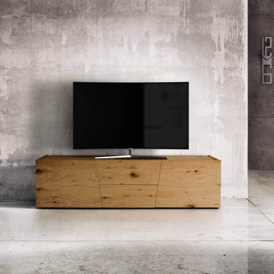 BURTON - mobile porta tv moderno in legno spazzolato