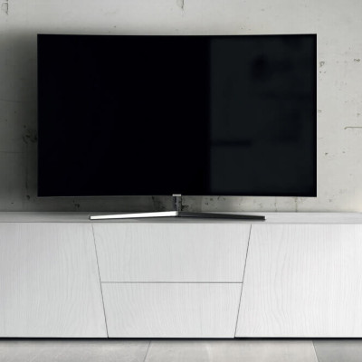 BURTON - mobile porta tv moderno in legno spazzolato