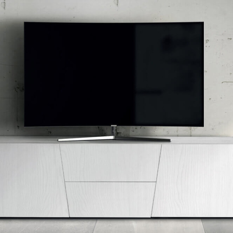 BURTON - mobile porta tv moderno in legno spazzolato