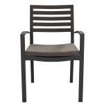 DEXTER - set tavolo in alluminio cm 200/300 x 100 x 74 h con 8 sedie e 2 poltrone Dexter