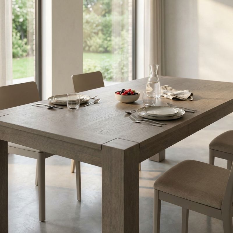 GAREY - tavolo da pranzo allungabile rovere patinato