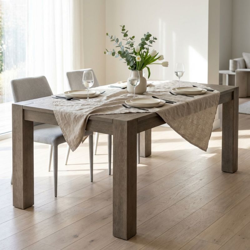 GAREY - tavolo da pranzo allungabile rovere patinato