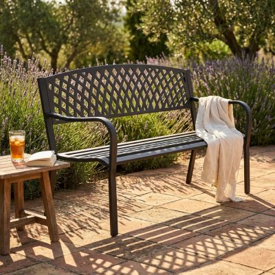 AMADO - panchina da giardino 2 posti in ferro