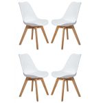 MARGOT - sedia nordica imbottita set da 4