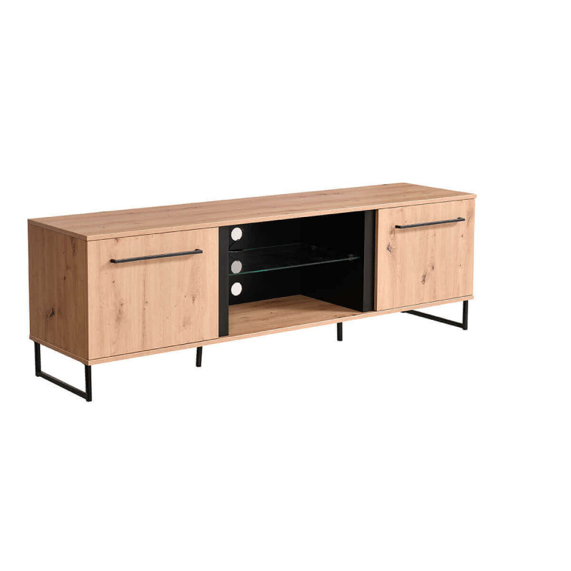 DODO - porta tv moderno colore rovere con 2 ante