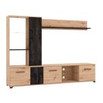 PAULIE - parete attrezzata soggiorno quattro ante moderna minimal in legno