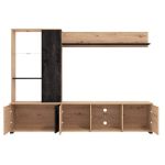 PAULIE - parete attrezzata soggiorno quattro ante moderna minimal in legno