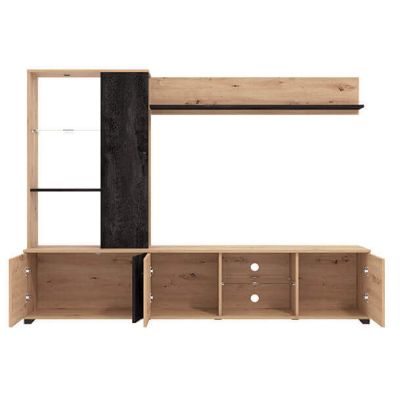 PAULIE - parete attrezzata soggiorno quattro ante moderna minimal in legno