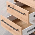 DODO - comodino moderno 2 cassetti colore rovere