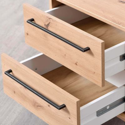 DODO - comodino moderno 2 cassetti colore rovere