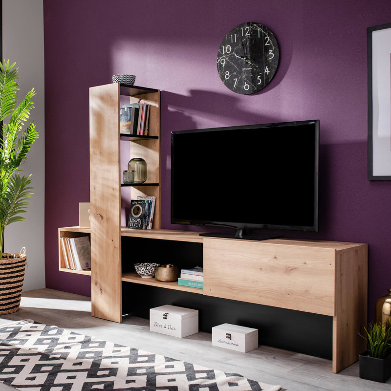 DODO - porta tv moderno colore rovere con un'anta