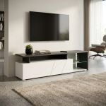 MISTIE - porta tv anta decorata moderno minimal in legno