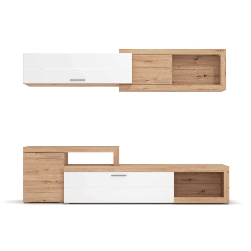 BILLIE - parete attrezzata quattro ante moderna minimal in legno