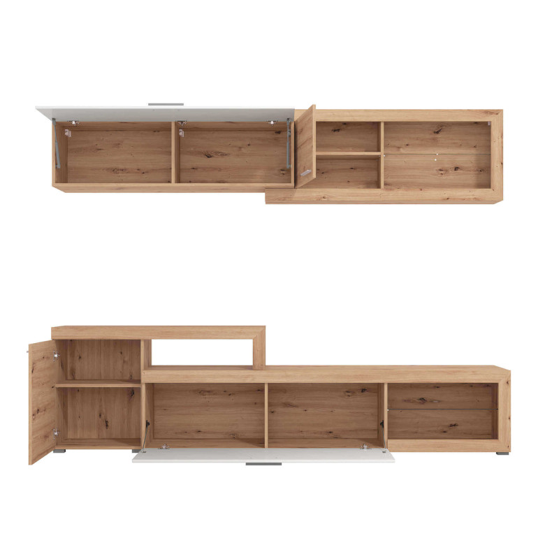 BILLIE - parete attrezzata quattro ante moderna minimal in legno