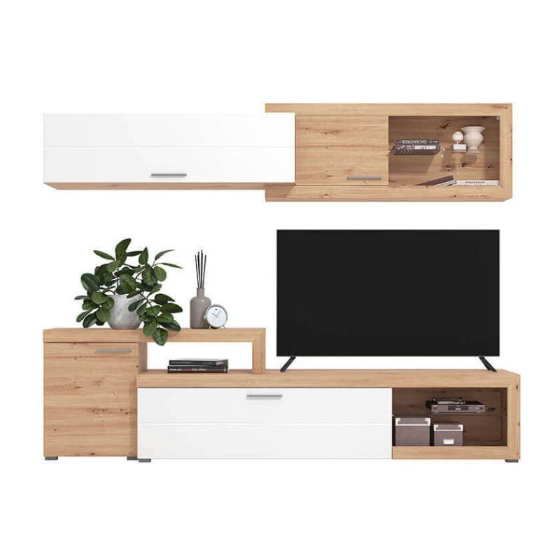 BILLIE - parete attrezzata quattro ante moderna minimal in legno